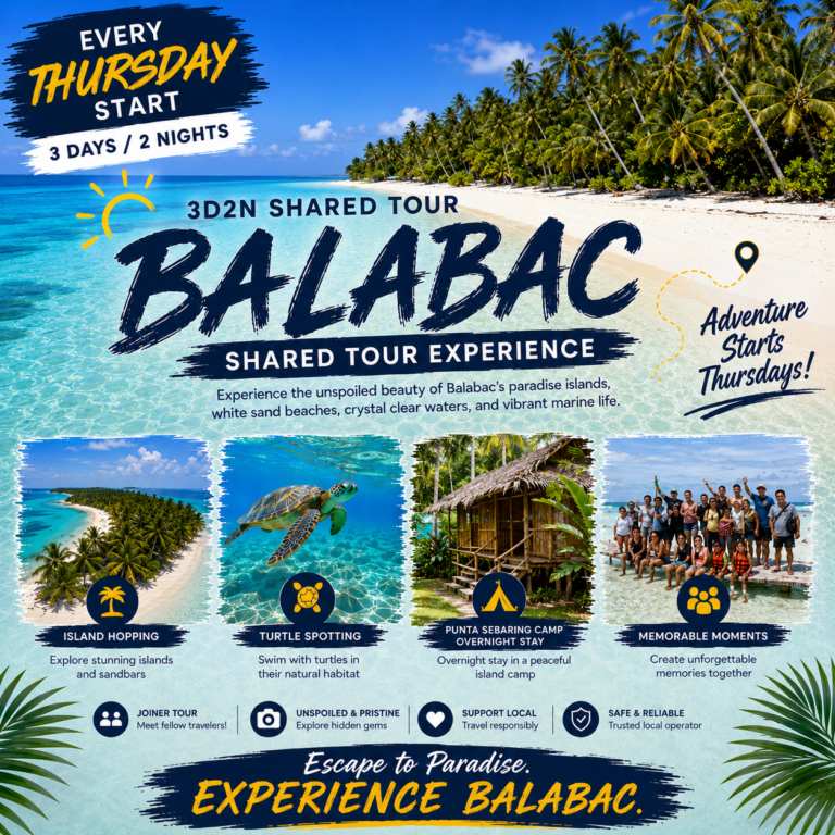 3D2N Balabac Shared Tour